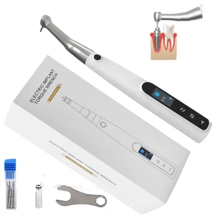 Dental Electric Wireless Torque Driver Implant Torque Wrench Motor Kit 50Ncm and 50rpm Dental Oral Equipment