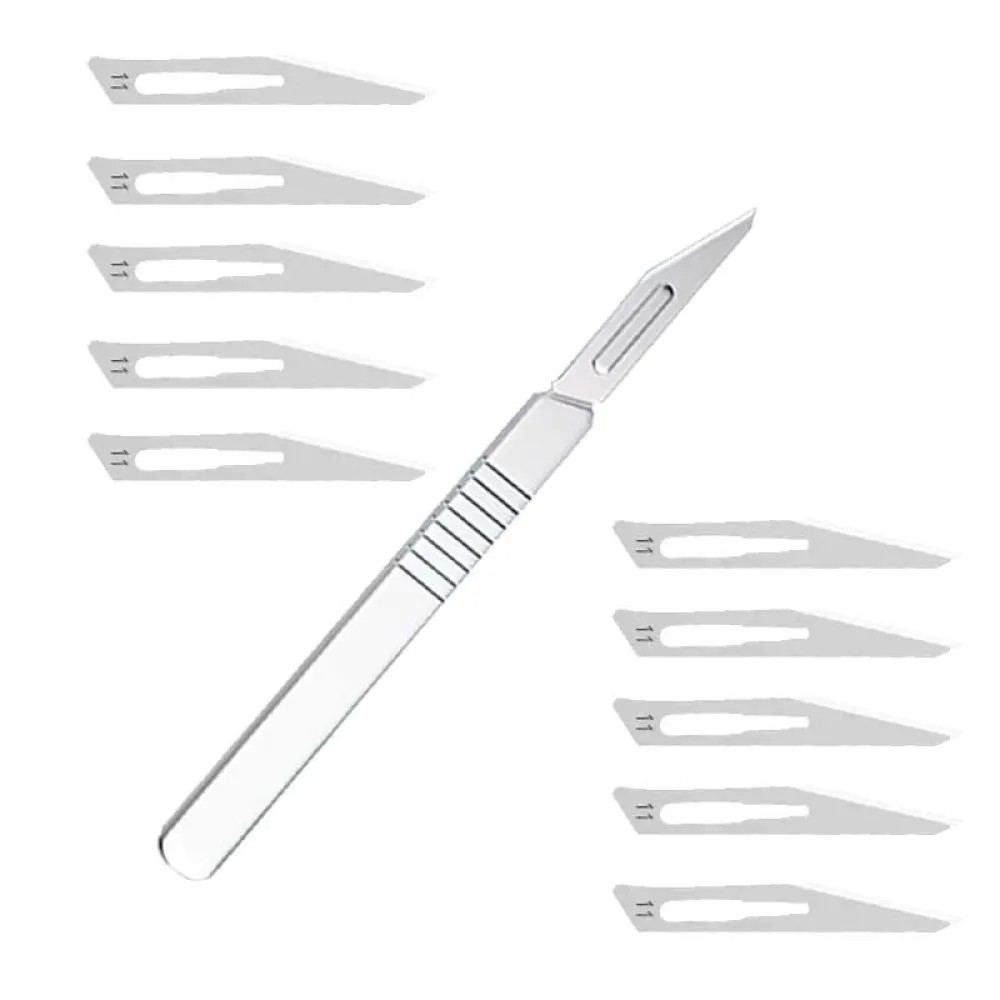 Handheld Wood Carving Tool Handle Replacement Blade Compatible Sculpture Cutter Stationery Art Supplies Manual Kit