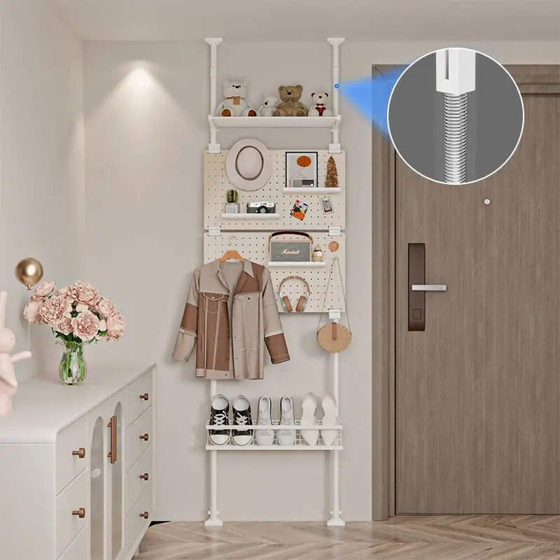 Hanging hangers, holes behind the door, board shoe racks, integrated hangers, ultra-thin porch coat racks at the entrance