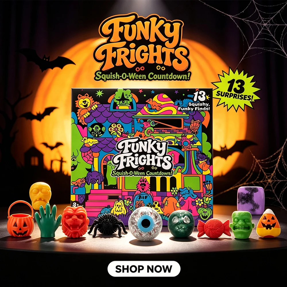 Halloween Party Spooky Squishy Toys, Slow‑Rise Stress Relief Toys, Creepy Mini Squeeze Vent Fidget Toys (Pop‑Surprise Advent Box