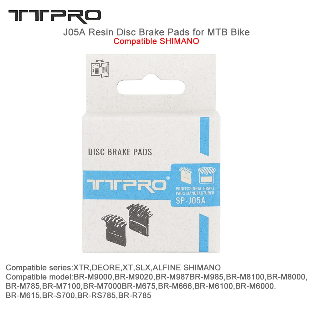 TTPRO J05A Disc Brake Pads for MTB Bike Disc Brake Pad Resin J05A ICE-tech for Deore M6100 M6000 M675 M615 M8100 Bicycle Parts