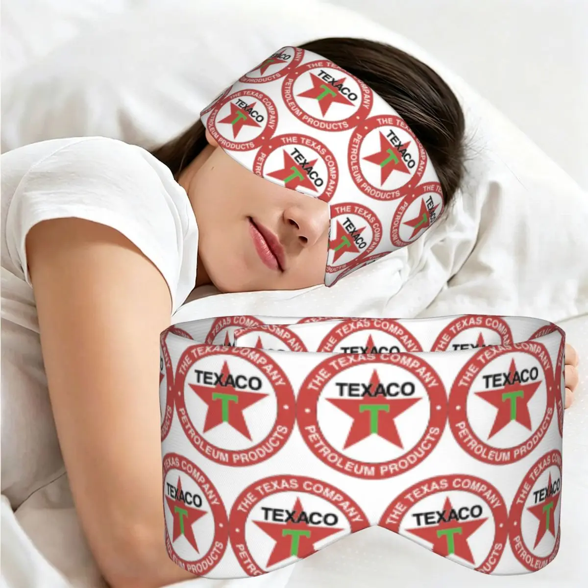 Vintage Texaco Logo sleep eye mask Light Blocking Portable Eye Cover for Girls Boys Office Nap Party Gift Eyeshade eyepatch view 2