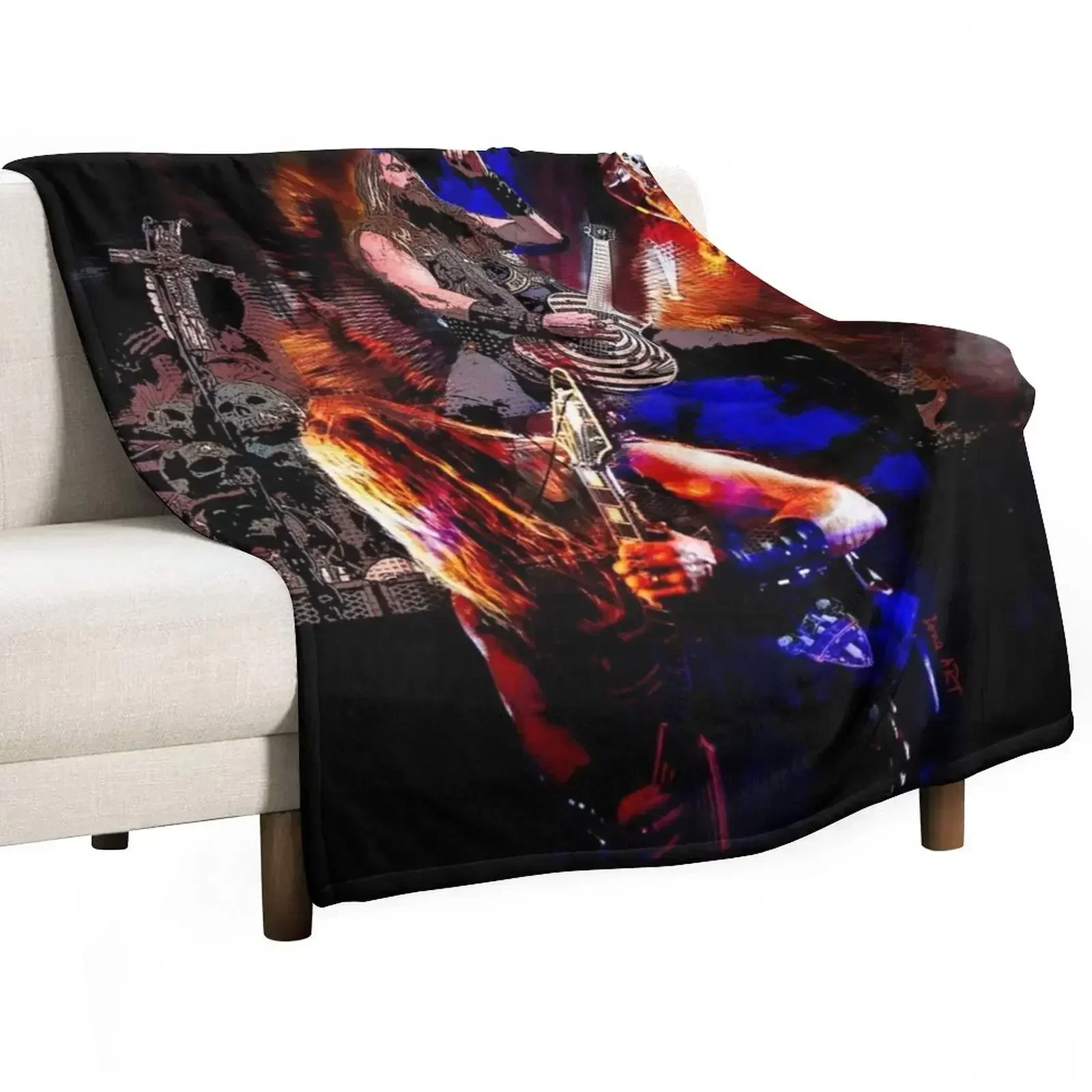 Zakk you rock! - digital paint by Iona Art Digital Throw Blanket Heavy Weighted Fashion Sofas Camping Blankets For Baby Blankets