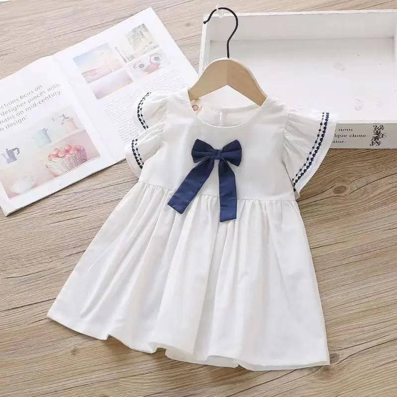 

2023 New Summer Baby Kids Mesh LacePrincess Dress Vestidos For Girl Party Dress Baby Net Yarn Clothes KidsOutfits 2-9T