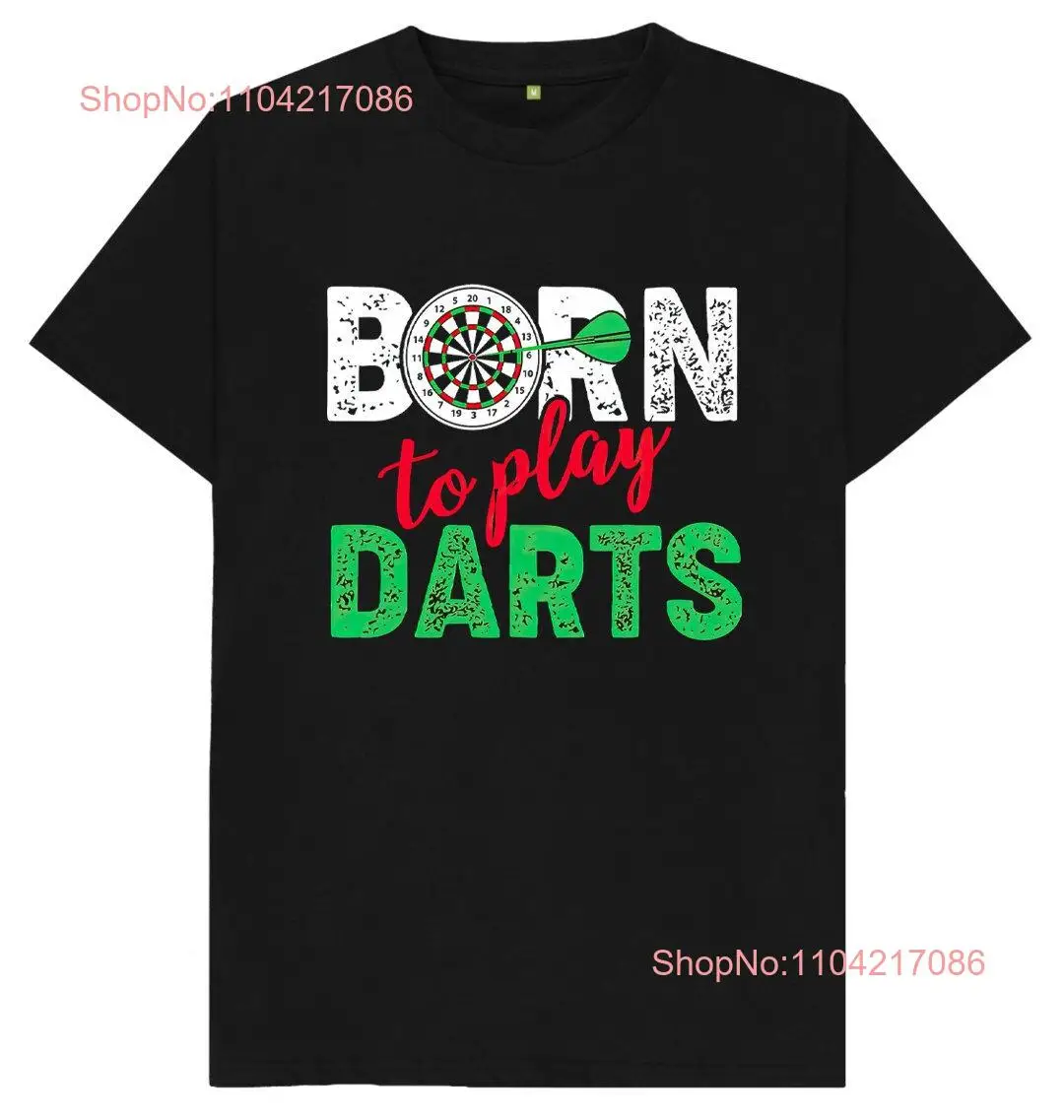 Camiseta Born To Play Darts manga comprida ou curta