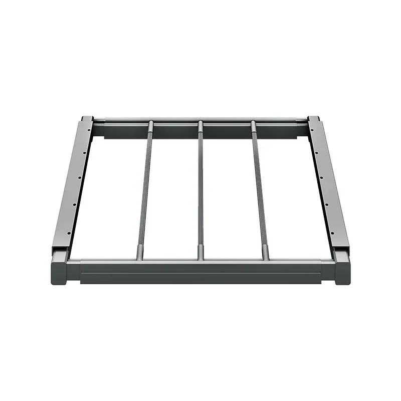 Invisible drying rack above the balcony of the washing machine, ultra-thin household wardrobe, built-in telescopic slide