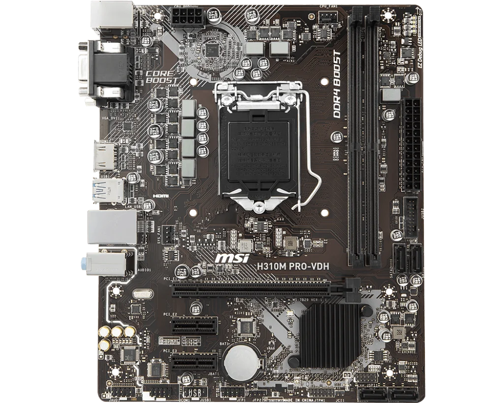 

﻿ Материнская плата MSI Intel H310 H310M PRO-VDH Материнская плата LGA 1151, поддержка 9700KF 9400F i9-9900K 8600 9320 G5500, процессор DDR4 32 ГБ