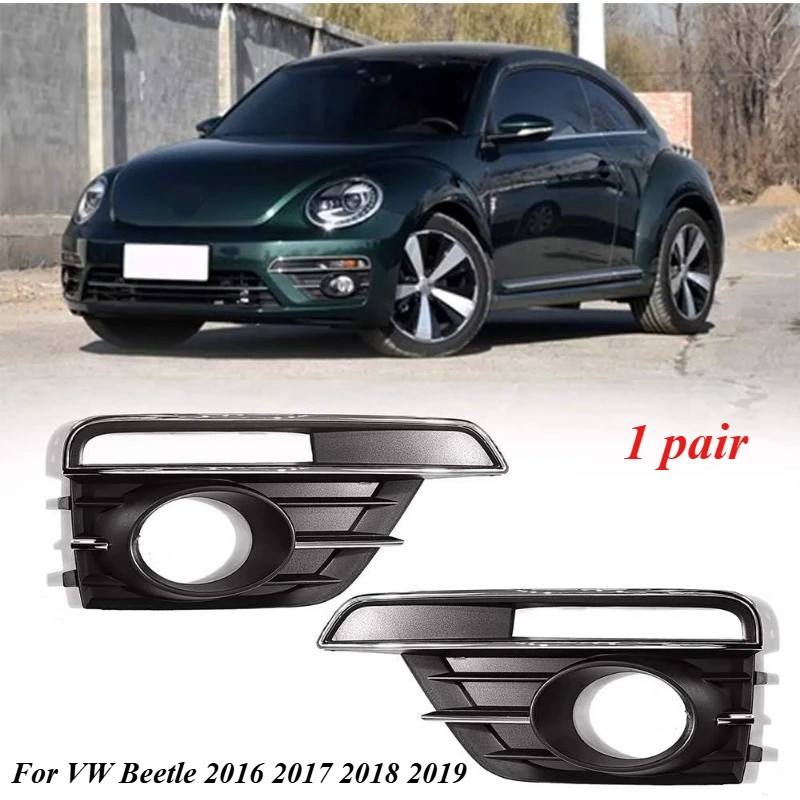 Front Bumper Fog Light Grilles New For VW Beetle 2016 2017 2018 2019 5C5854661J 5C5854662J - view 2