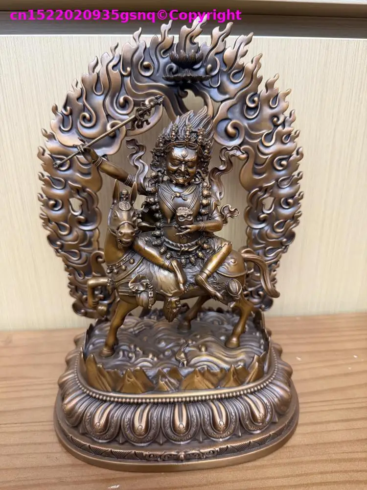 TOP Nepal Exquisite Buddha Statue Victorious Goddess handmade copper Buddha statue Palden Lhamo Buddhist enshrine Monk  worship