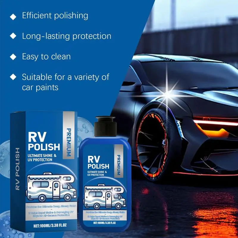 Liquid Wax For Cars Car Glass Cleaner Auto Polish 100ml Exterior Care Products Windshield Cleaner Tool For Front Windshield