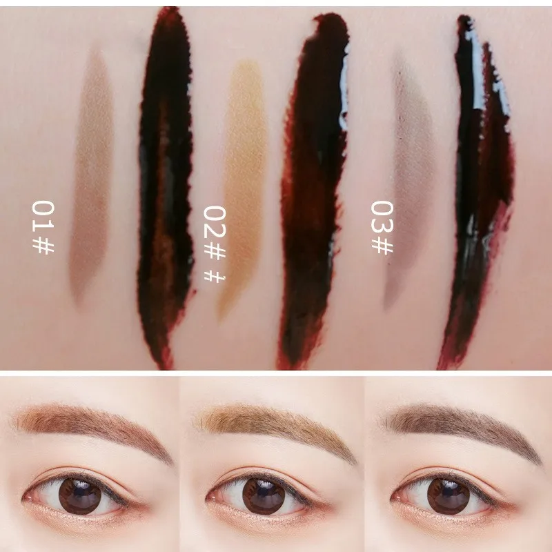 3 Color Eyebrow Enhancer Dye Cream Long-lasting Tattoo Henna Tint Pigment Eyes Professional Make Up Brown Eye Brow Gel Cosmetics