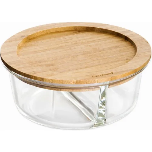 Bambum Lavi-Round Pane Glass Storage Container 830 ml B0343