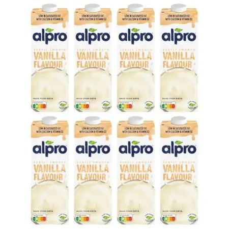 Bebida de soja Alpro sabor vainilla con calcio y vitaminas Set 8x1 L