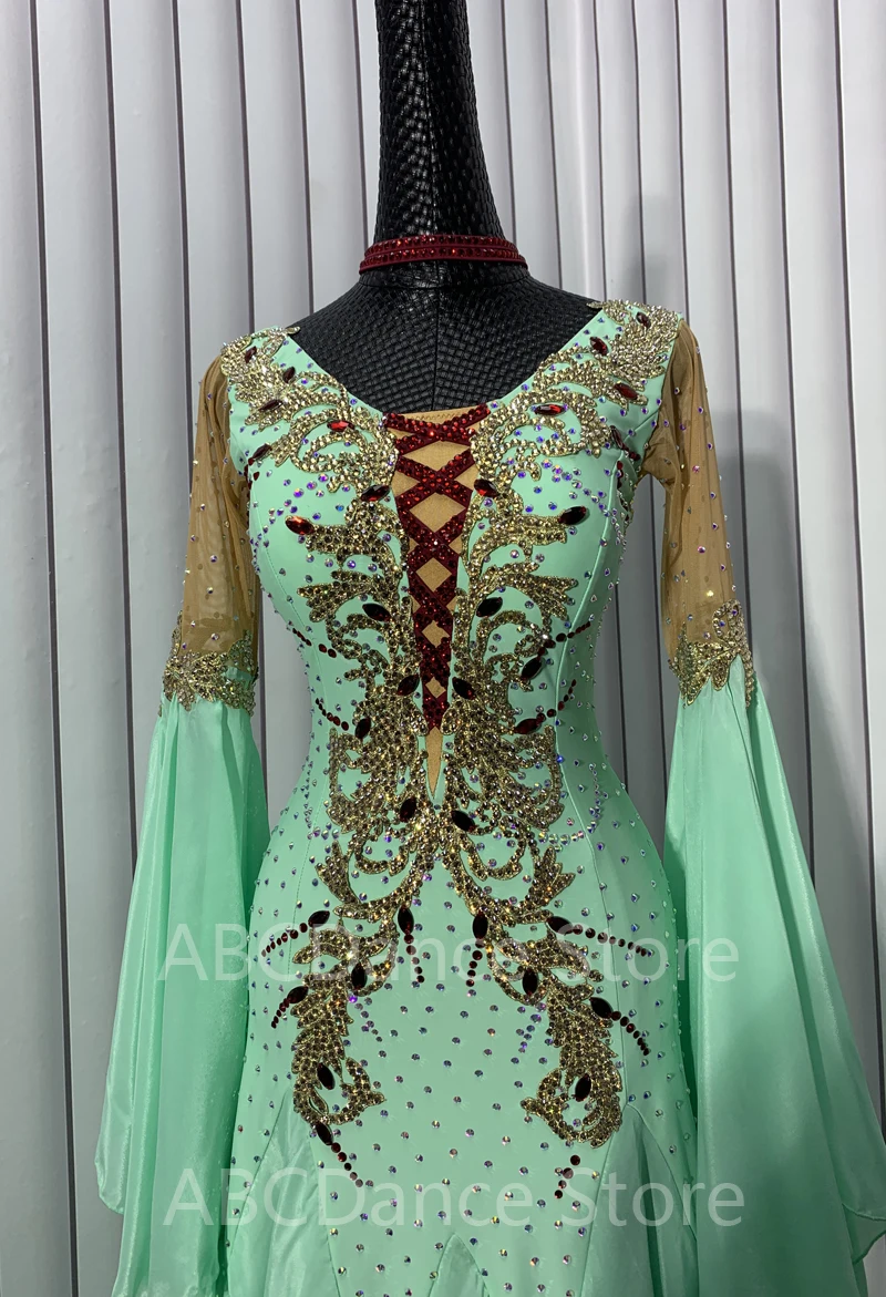 2025 신규 대회 볼룸 표준 무용 드레스 무용 의상 무대 의상 성인 무용 드레스