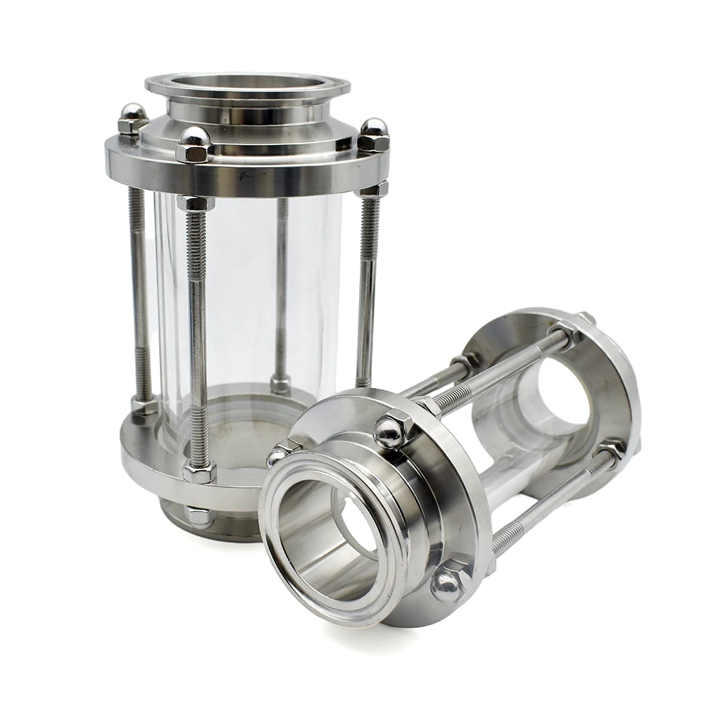 Imagem -06 - Sanitária Tri Clamp Clover Flow Sight Glass Homebrew Fitting Beer Diary Produto 1.5 Ss304 Aço Inoxidável