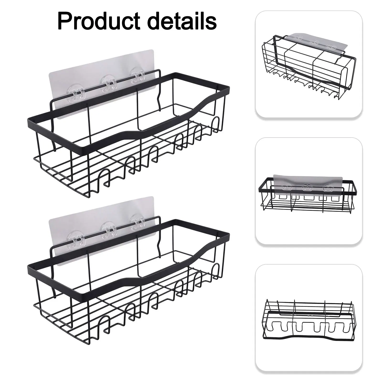 

Kitchen Storage 31*12*10cm Space Saver Breathable Design Bathroom Shelf Breathable Design Effortless Organization