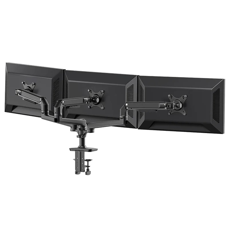 Wholesale Price Triple Monitor Mount Arm Bracket For Efficient Multi-Screen Monitor Arm Desktop Mounting Bracket