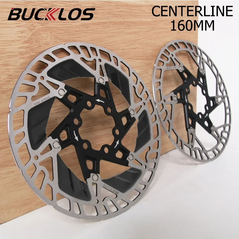 BUCKLOS 160mm Centerline Rotor 6bolts Bicycle Disc Brake Rotor Bike Floating Rotors Durable Road Mountain Bike Brake Disc