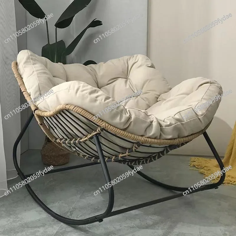 

Leisure rocking chair rattan living room light luxury balcony home recliner lazy sofa chair