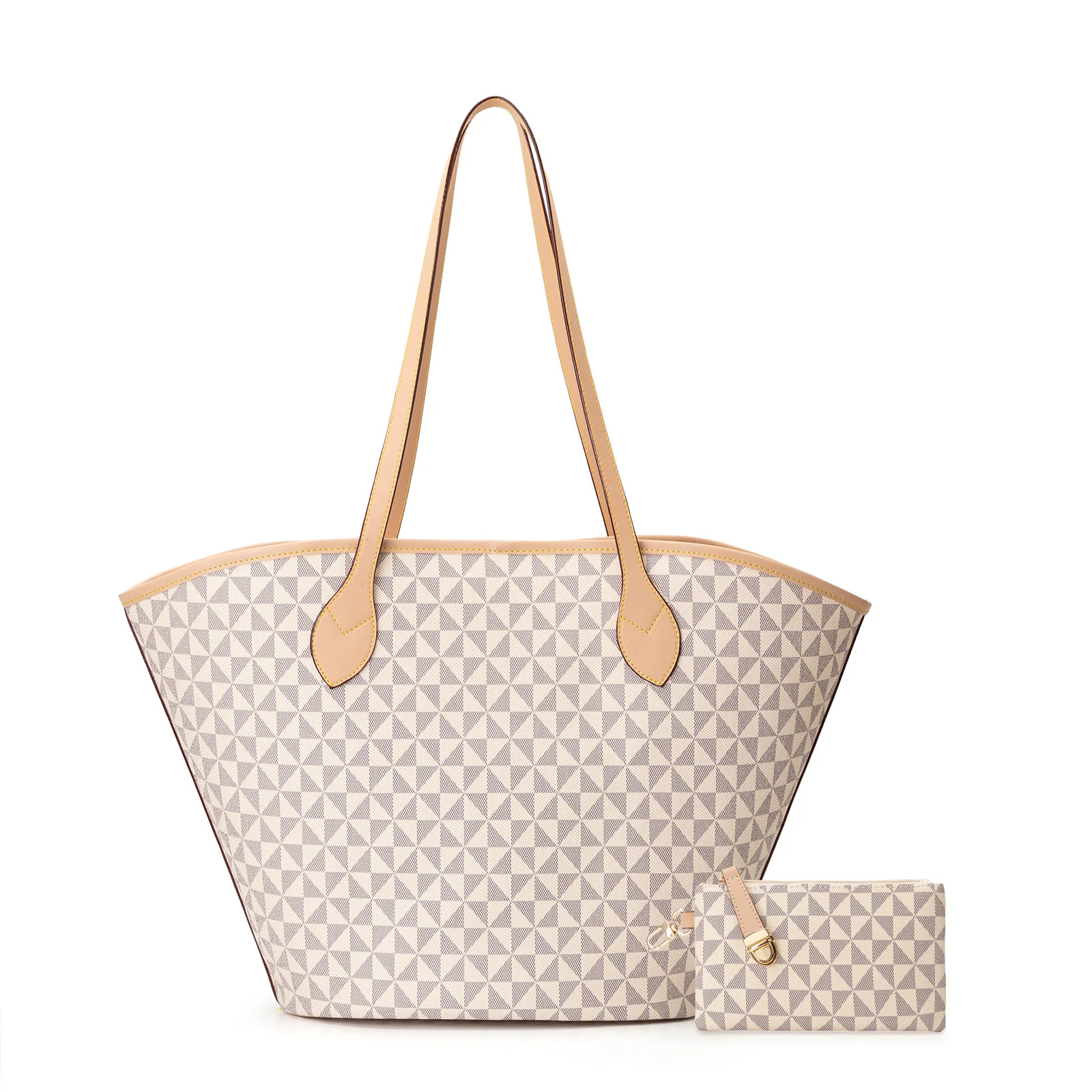 

2025 New Women's Bags, European and American Style Tote Bags, Plaid Handbags, Large-Capacity Shoulder Bags, Water-Repellent Beach Bags, Commuter and Shopping Mother-Child Bags, Outdoor Leisure Bags