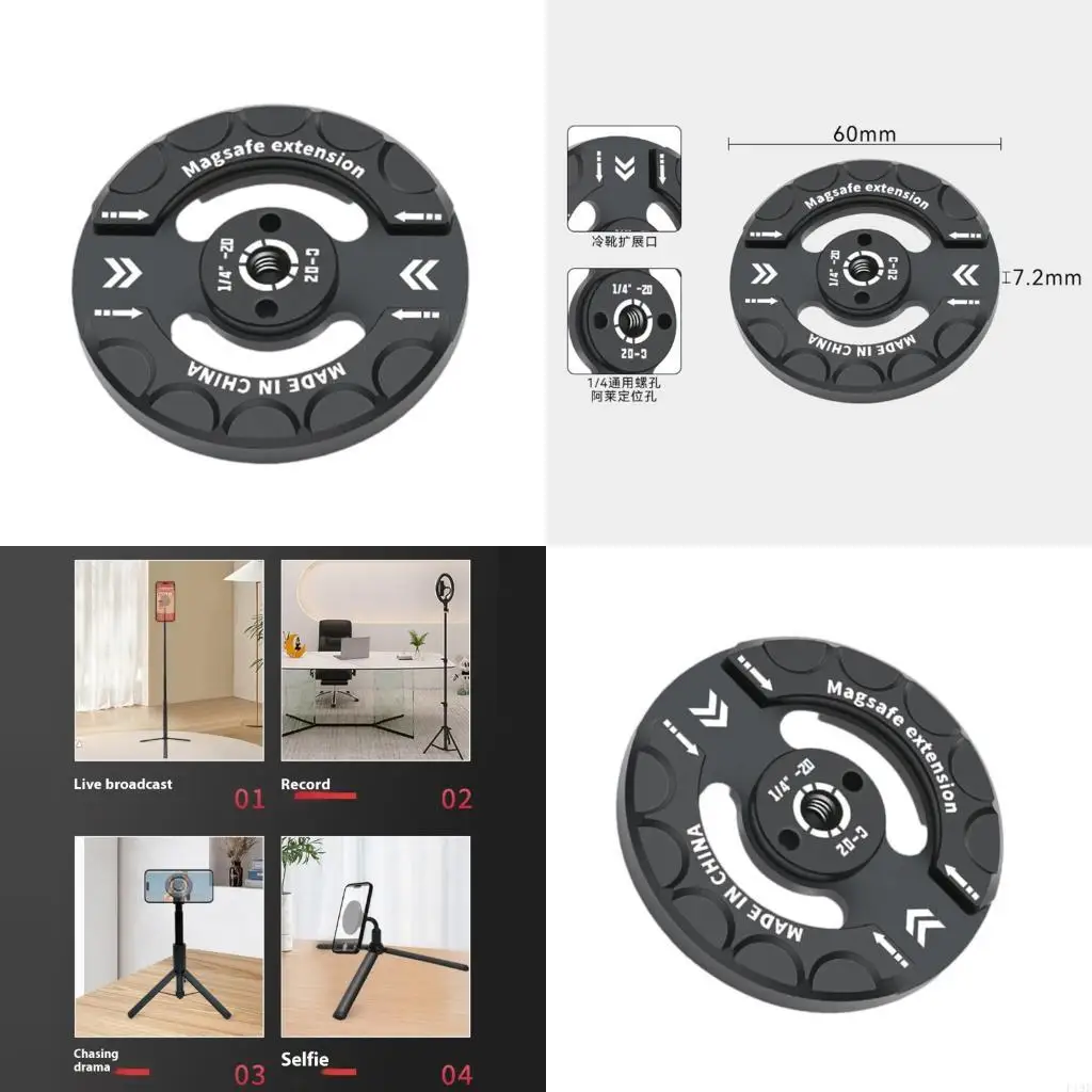 

Metal Phone Tripod Mount Adapter with 1/4 Screw for Tripod Bracket F19E