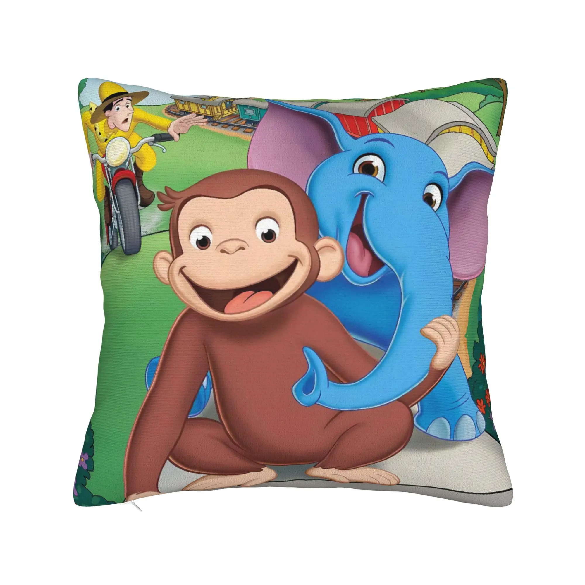 Curious George-s Pillow Case  Cute Funny Pillow Cover Soft Pillowcases For Sofa Couch Bed Living Room