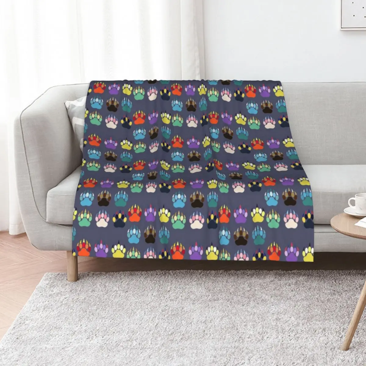 Couverture Evolution Paws (en gras) pour canapé-lit, cosplay, anime, douce, de voyage, couvertures extra larges