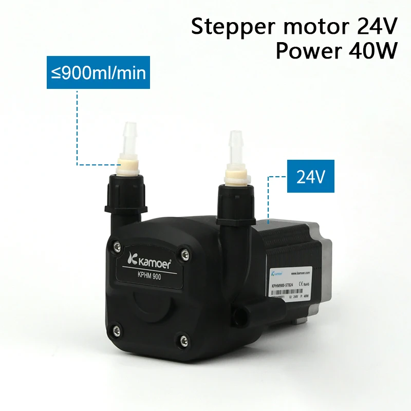 Kamoer 900ml/min KPHM900 High Flow Peristaltic Pump 24V Stepper Motor Adjustable Flow Self-priming Pump Dosing Pump B24 6.4x11.4