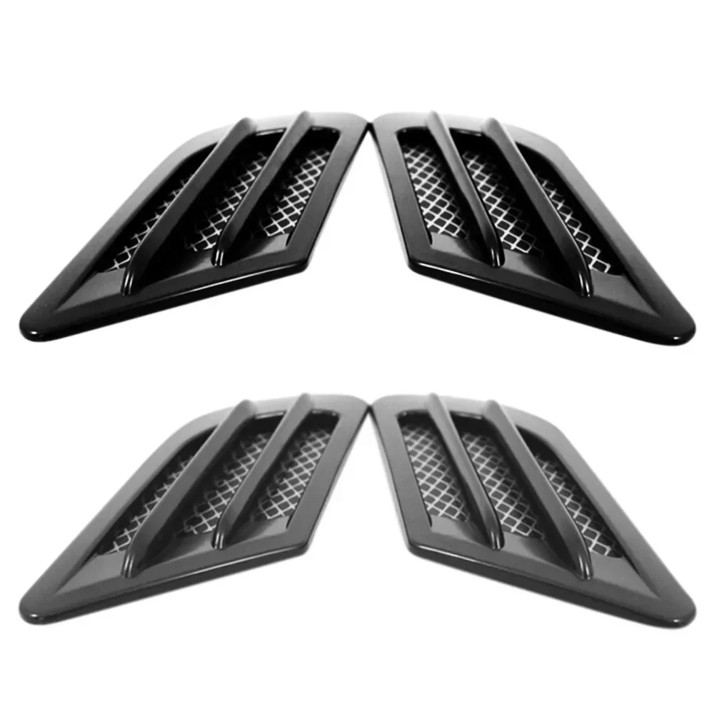 Universal 2Pcs Car Intake Grille Duct Decoration ABS Car Air Flow Fender Intake Sticker Side Air Flow Vent for Fender Hole Cover