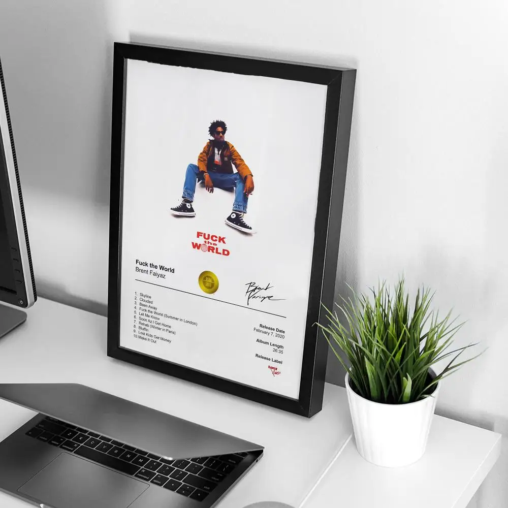 B-Brent F-Faiyaz Poster Music Album Prints Canvas Tracklist Wall Art Picture Living Room Home Decor Cover 50X70