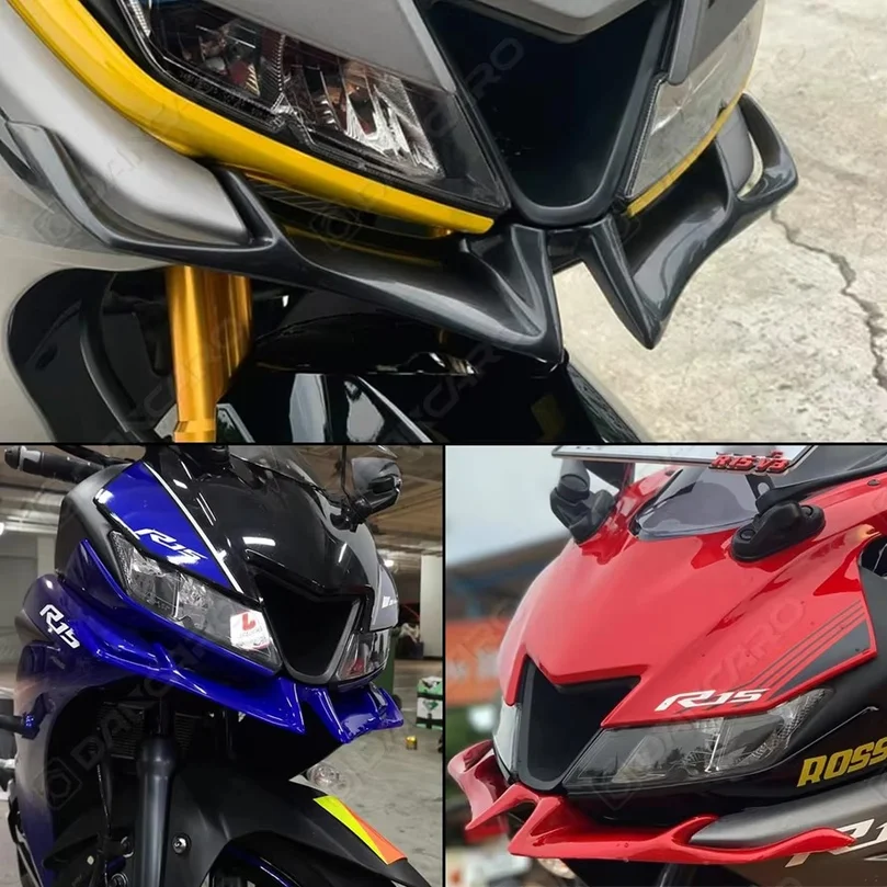 Motorcycle Front Fairing ABS Aerodynamic Winglets  Lower Protection Guard Cover For YAMAHA YZF R15 YZFR15 V3.0 2017-2020