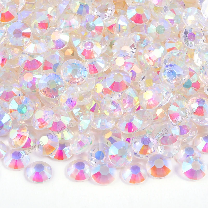2mm-6mm Crystal AB Jelly Resin Rhinestones