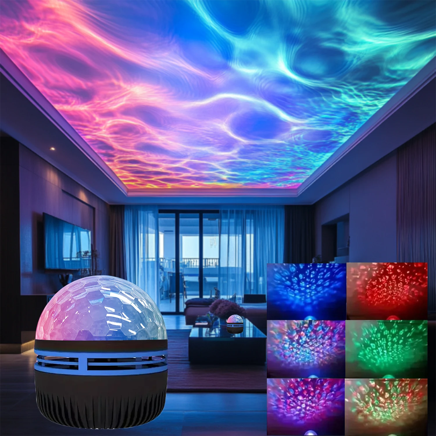 New USB Projector NightLights With Northern Light/Rotating Waterwave Effects LED Aurora Galaxy Light Bedroom Decor Birthday Gift