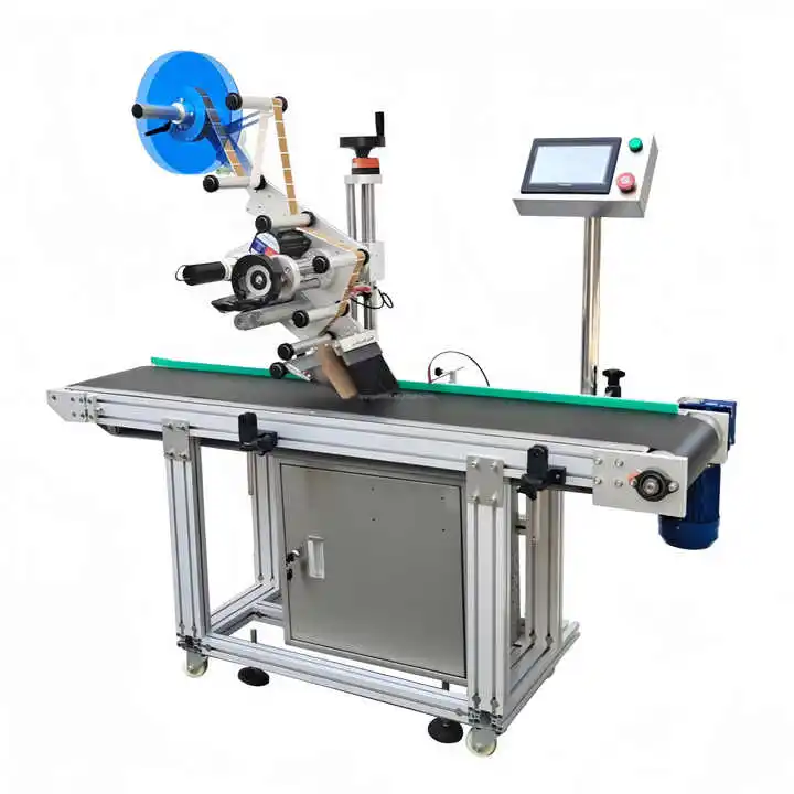 Automatic Three-Sided Horizontal Flat Box Sticker Printer Flying Laser Pet Label Paper Inkjet Touchscreen High Labeling Machine