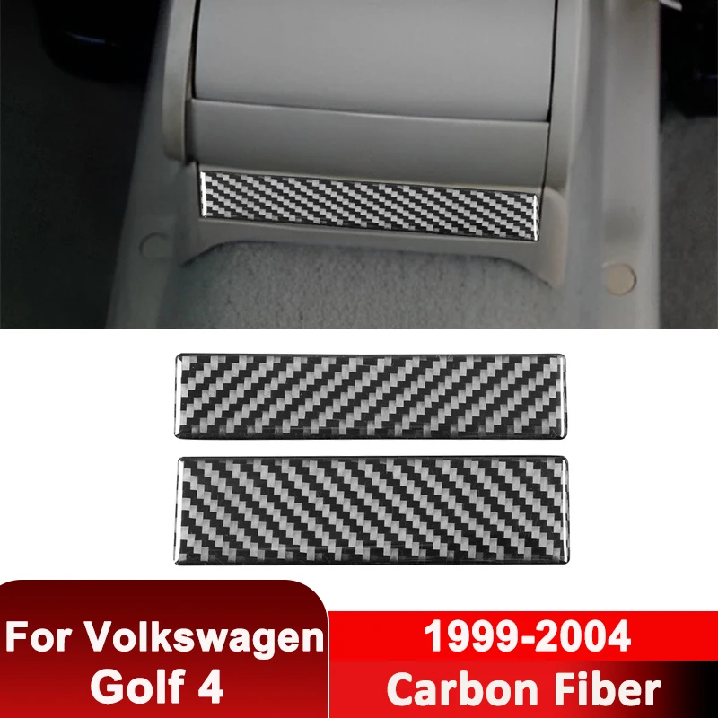 

For Volkswagen Golf 4 1999-2004 Carbon Fiber Car Water Cup Holder Trim Strips Decorative Sticker Interior Accessories