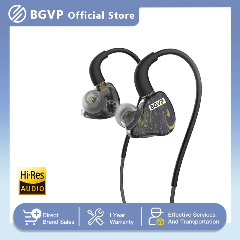 BGVP Butterfly Pro 1DD+1BA Гибридная игровая гарнитура IEM Hi-Fi наушники Проводные IEM