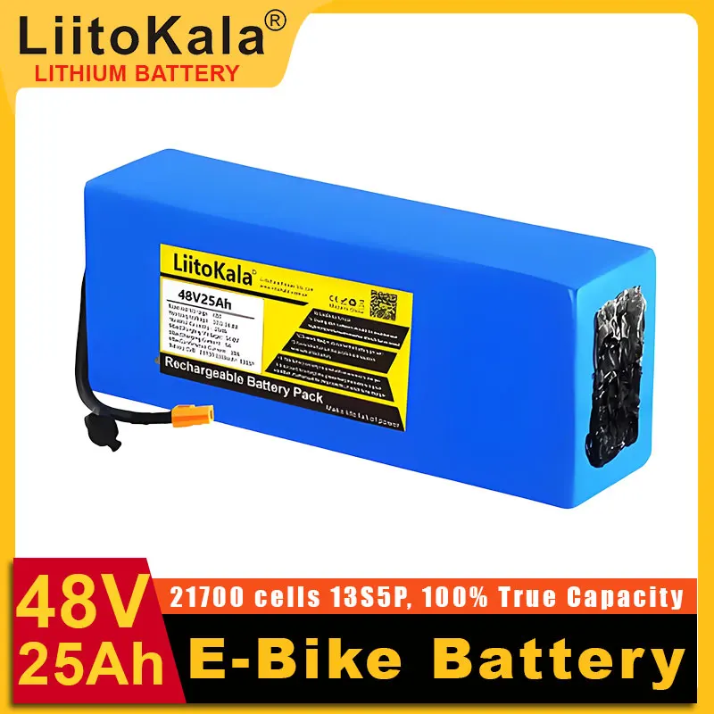

Батарея litowa 36 В / 48 В / 60 В 21700 5000 мАч для электрического велосипеда Скутер электрический с защитой BMS