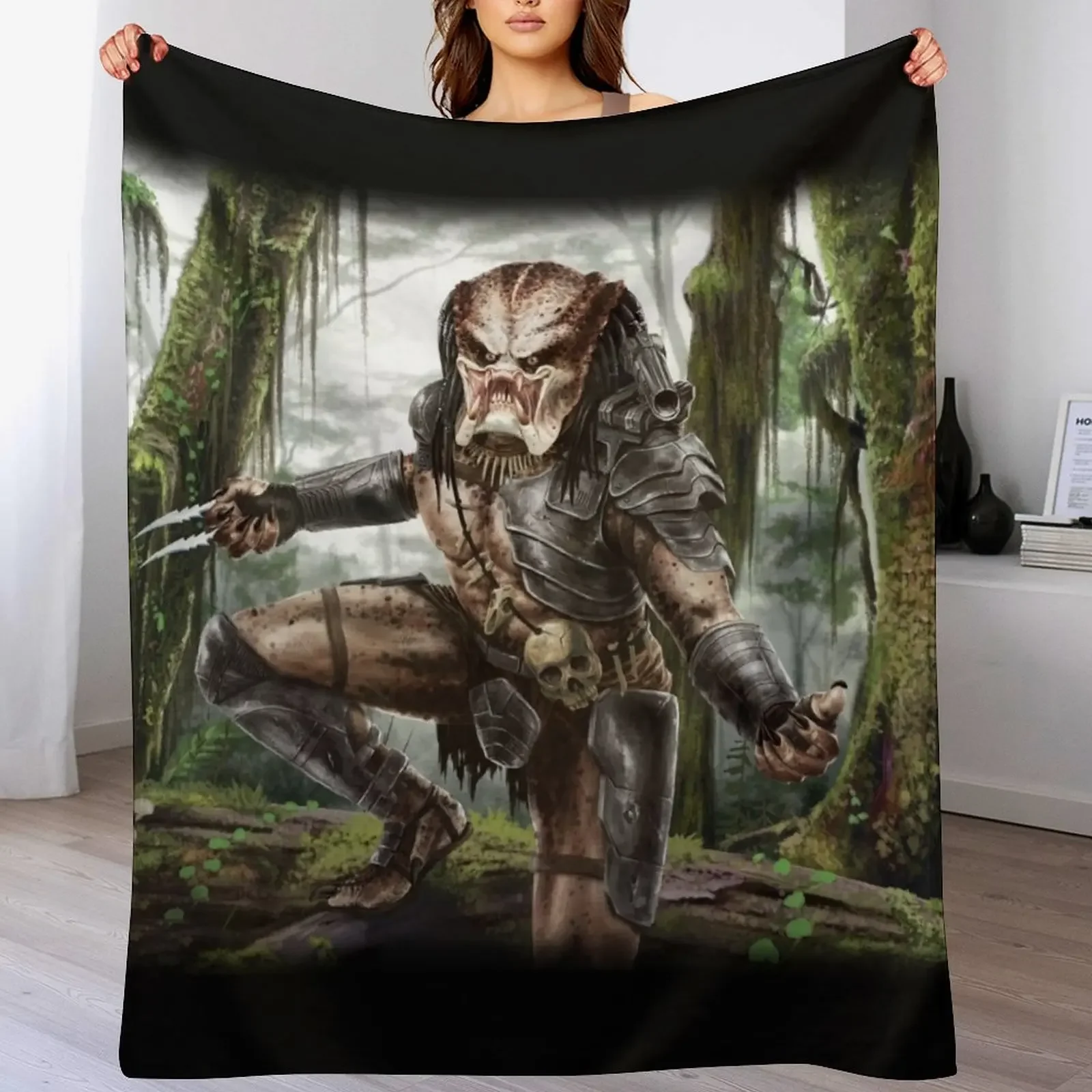 

Predator Throw Blanket warm winter Decoratives Hair Quilt Blankets