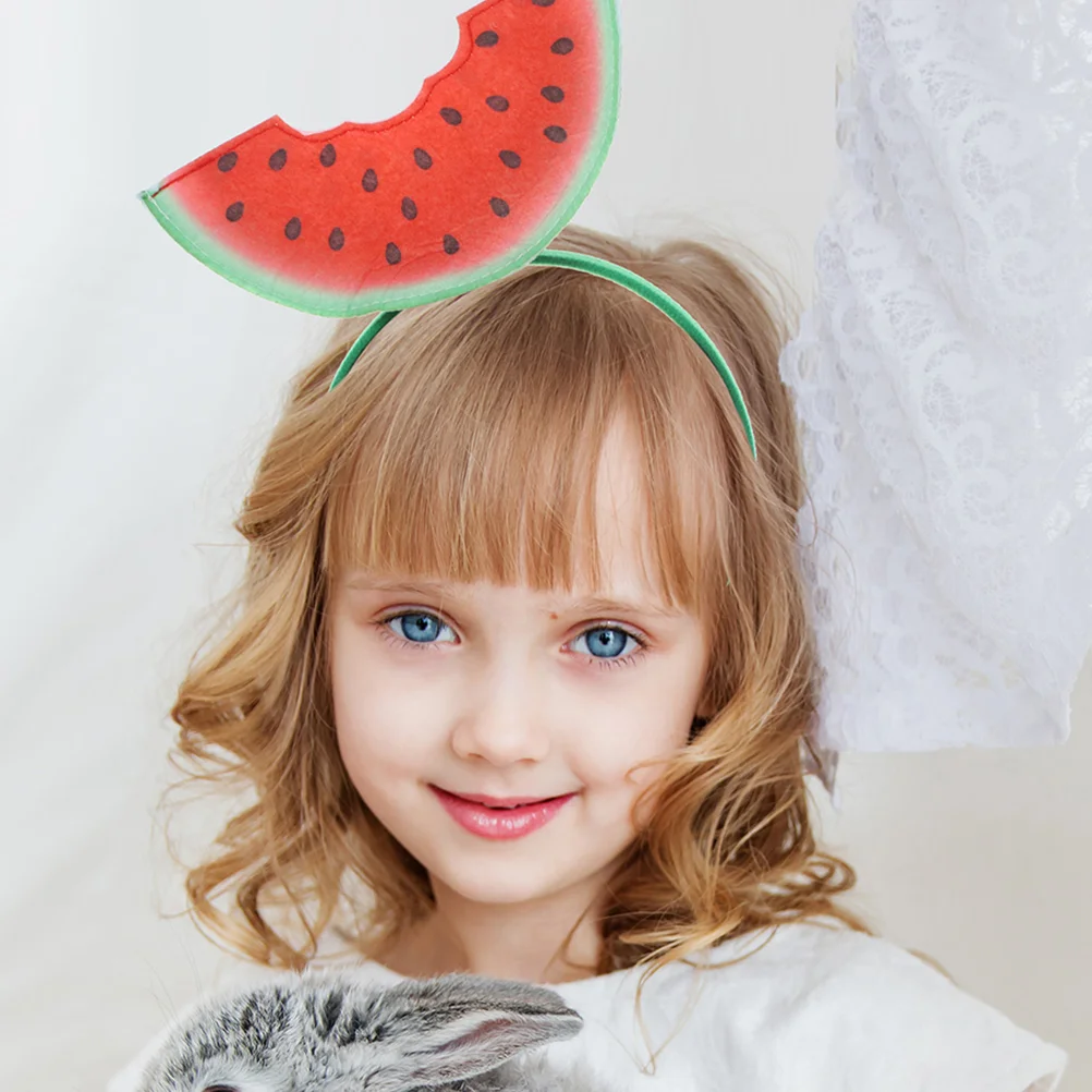 

2 Pcs Watermelon Headband Woman Hawaiian Headpiece Headbands for Kids Girls Women Hair Accessories Summer