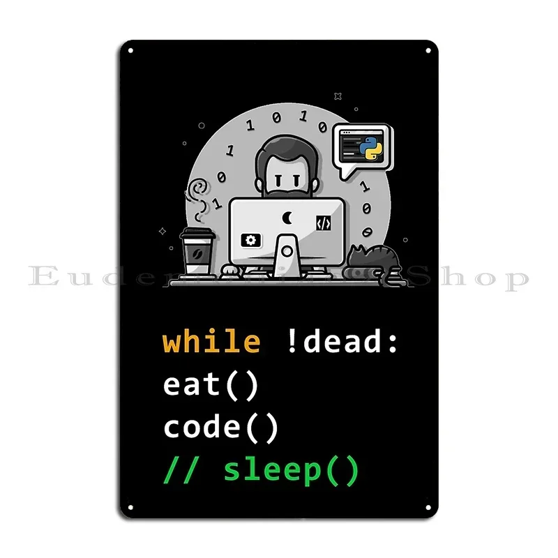 Algorithm Of Success For Python Developer Metal Plaque Poster Design Decoration Classic Print Garage Tin Sign Poster