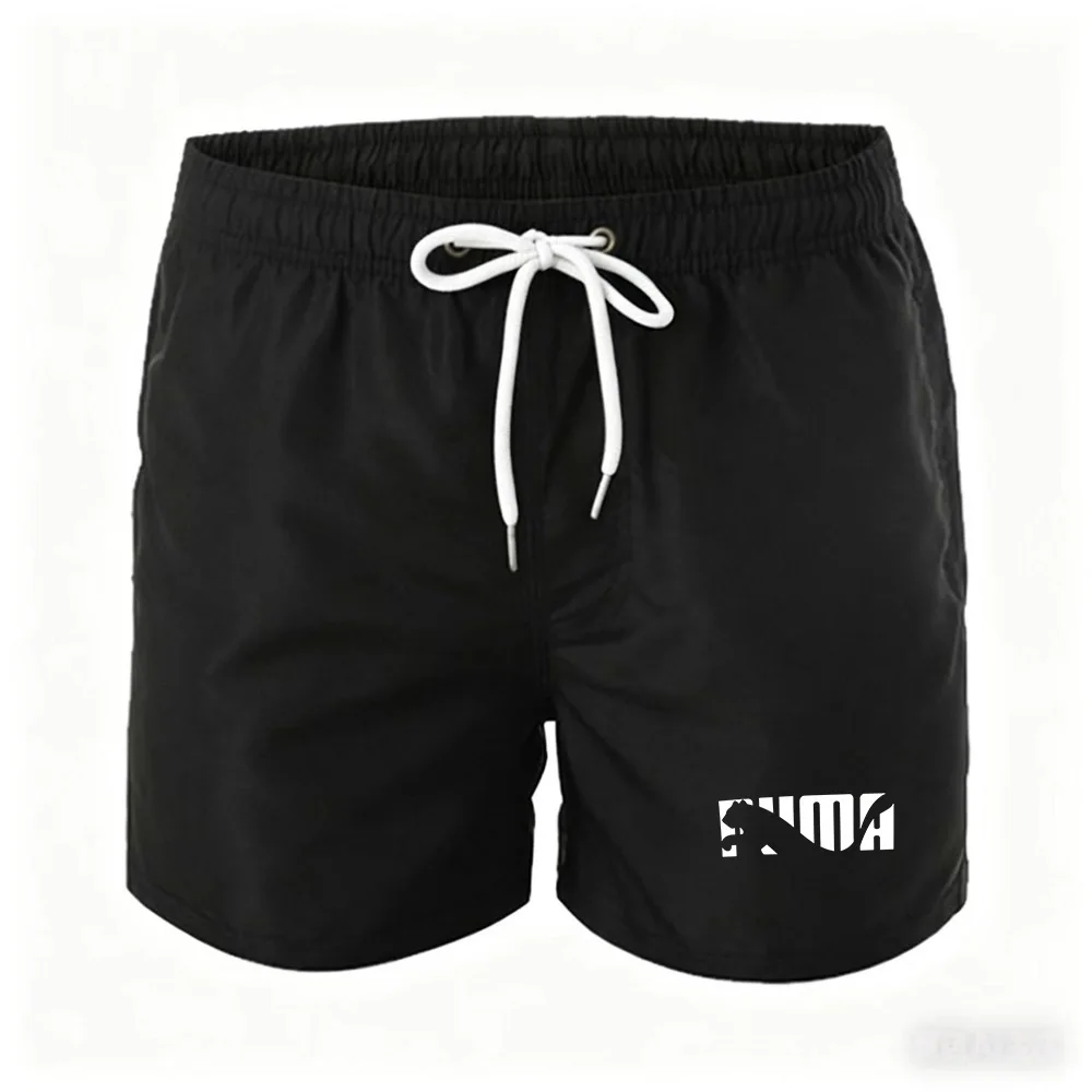Herren-Badeshorts Strandshorts mit Kordelzug und Netzfutter Elastischer Bund Einfarbig Atmungsaktiv Weich Lässig Tägliche Streetwear