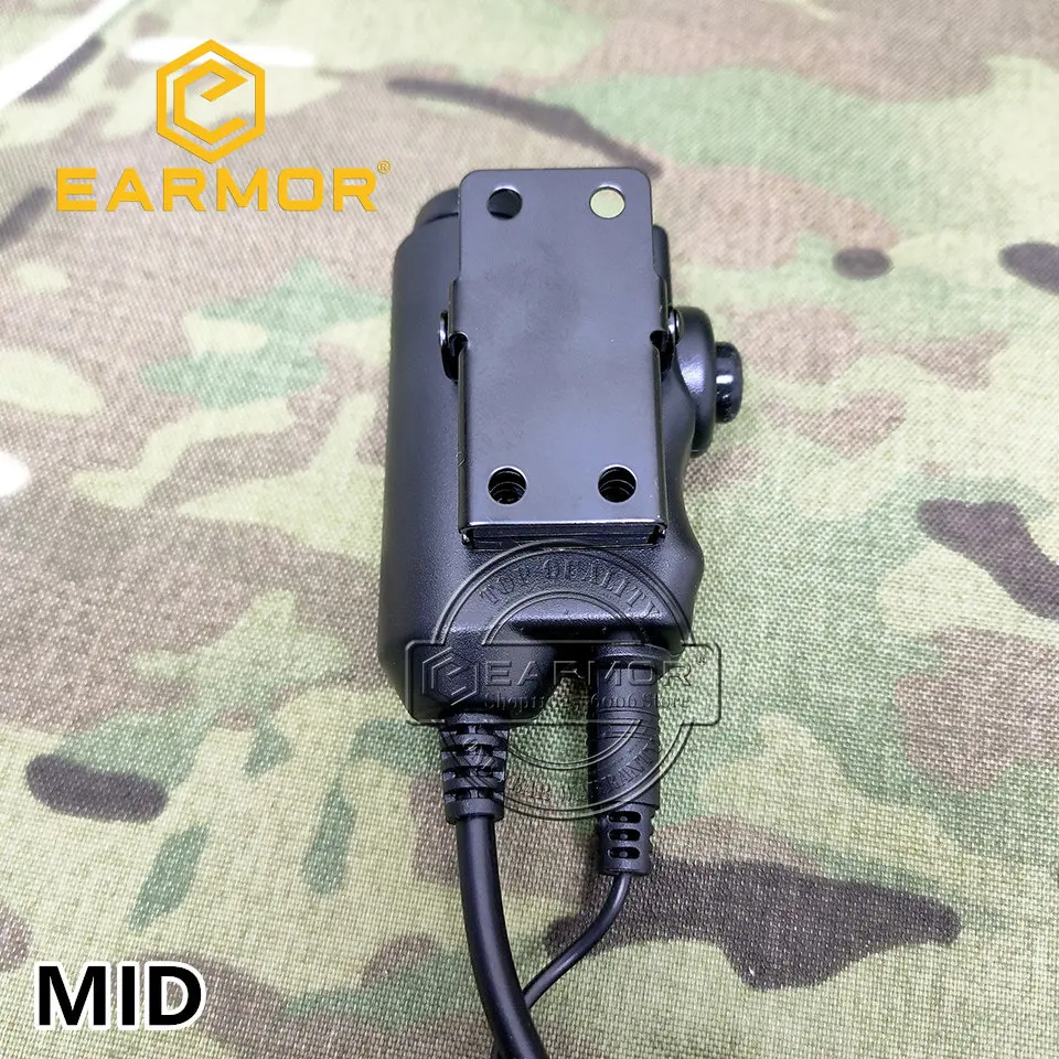 Imagem -05 - Fone de Comunicação Tática Ptt Adaptador Ptt Militar Adaptador para Airsoft Earmor Msa Sordin 3m Peltor Push to Talk Earmor-m52