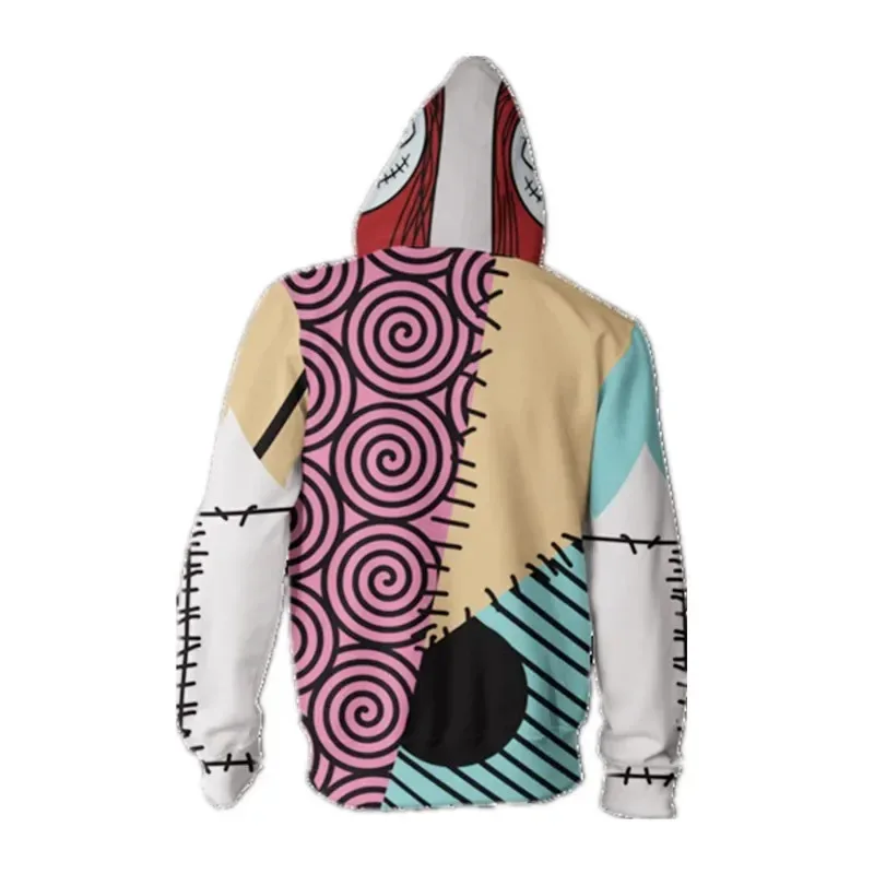 

Кошмар перед Рождеством Джек Скеллингтон карнавальный костюм на Хэллоуин необычный черный полосатый городок тыква король толстовка куртка CD