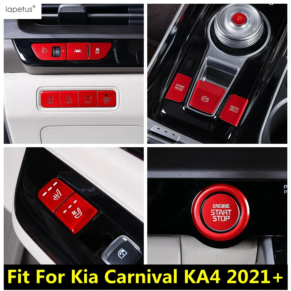 

For Kia Carnival KA4 2021 - 2023 Electrical Parking Hand Brake / Start Stop Button / Left Center Control Cover Trim Accessories