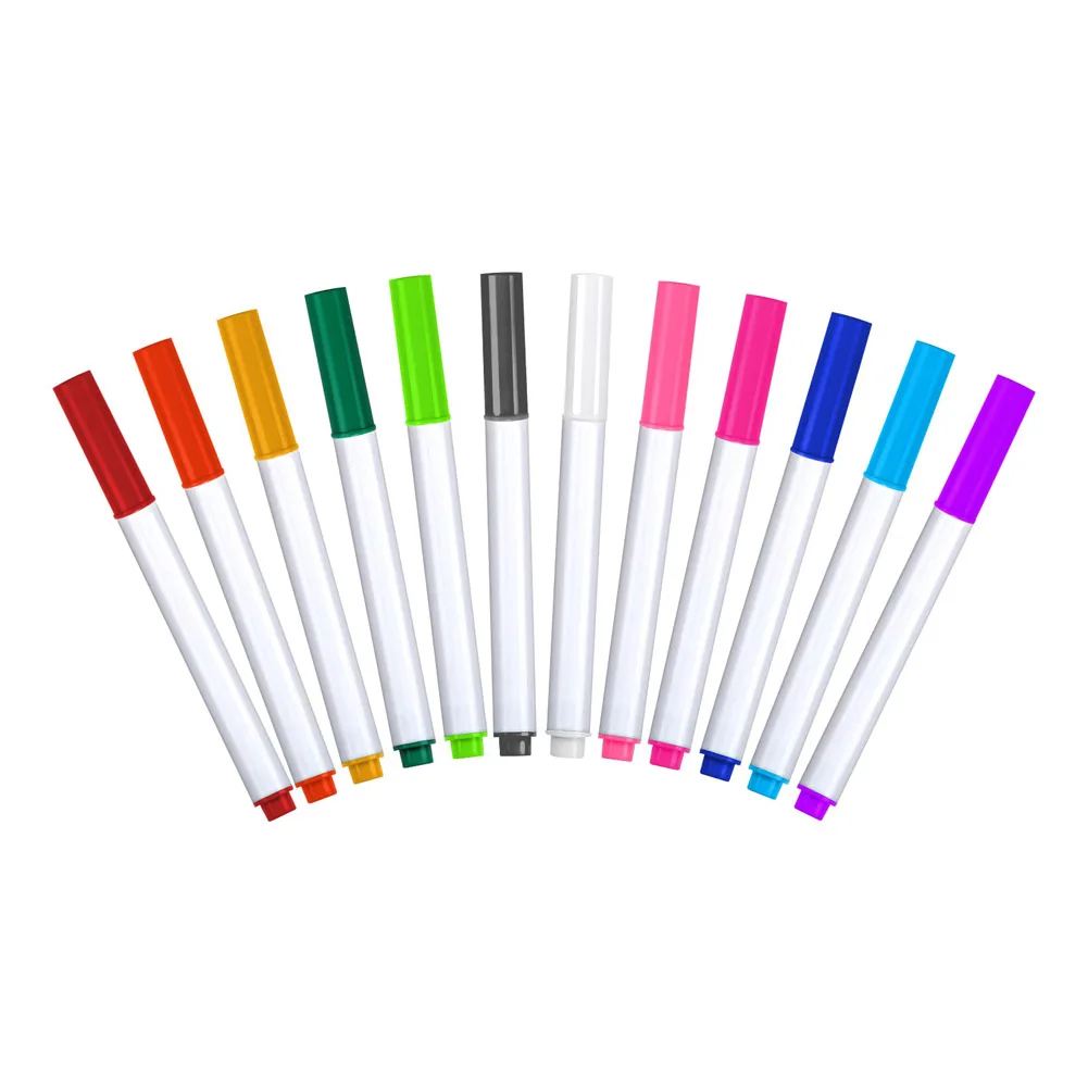 12 colori penne a gesso liquido per adesivo da parete camera dei bambini lavagna cancellabile senza polvere gesso pennarello rimovibile cancelleria