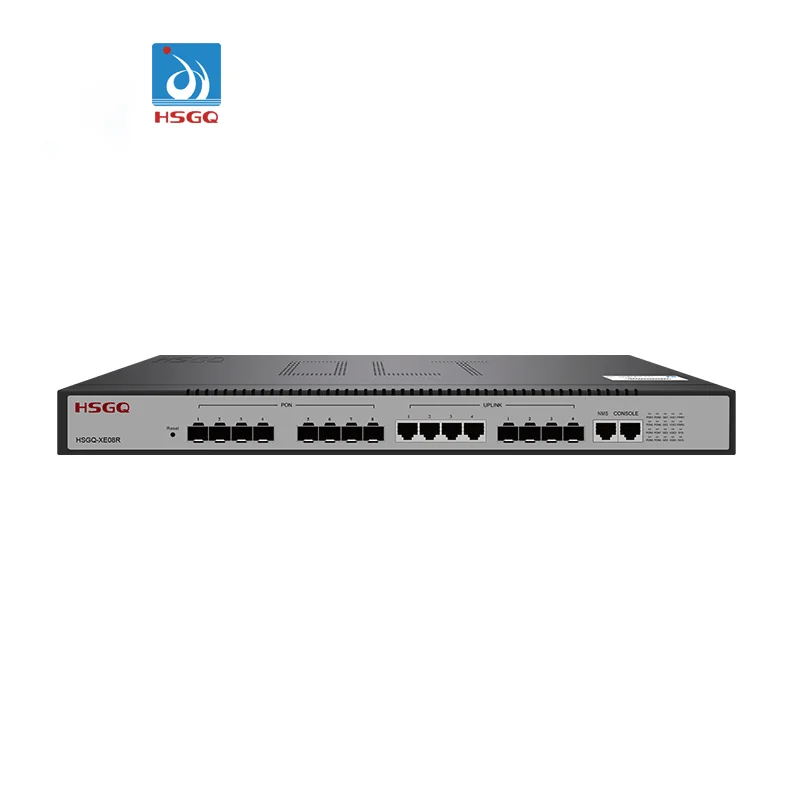 HSGQ-XE08R 8 PON Port EPON OLT 10GE EPON OLT Supporting 512 ONUs