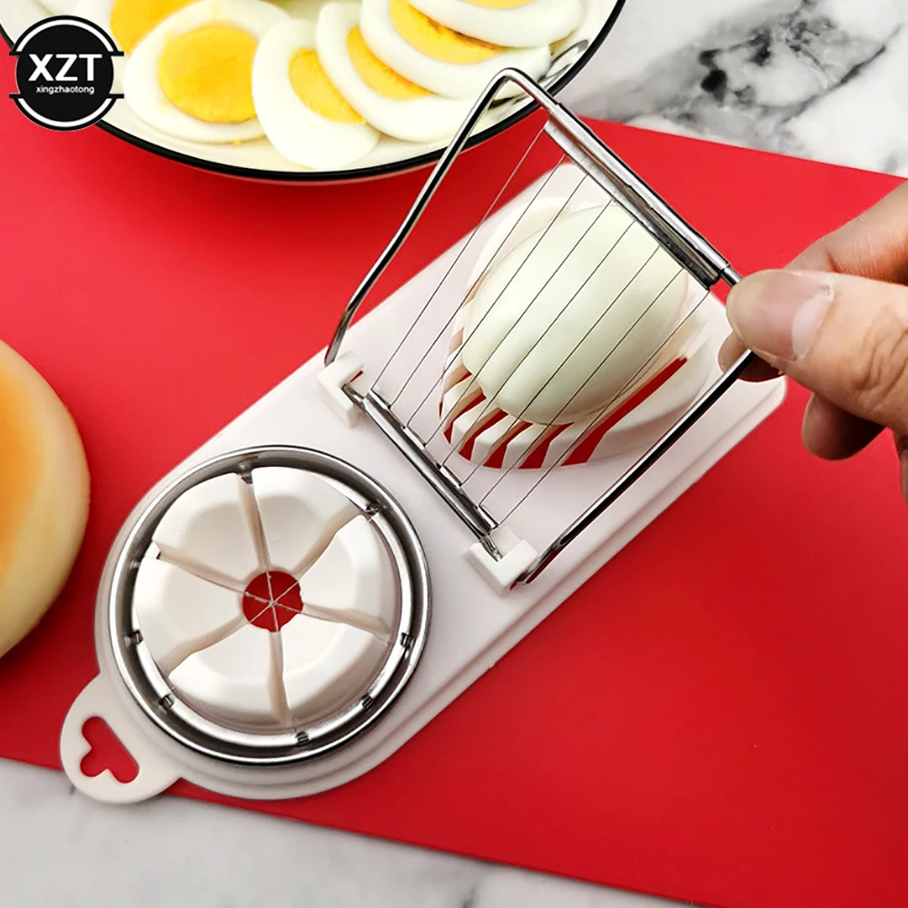

Multifunctional Egg Cutter Stainless Steel Egg Slicer Sectioner Cutter Mold Flower-Shape Luncheon Meat Cutter Kitchen Accessorie