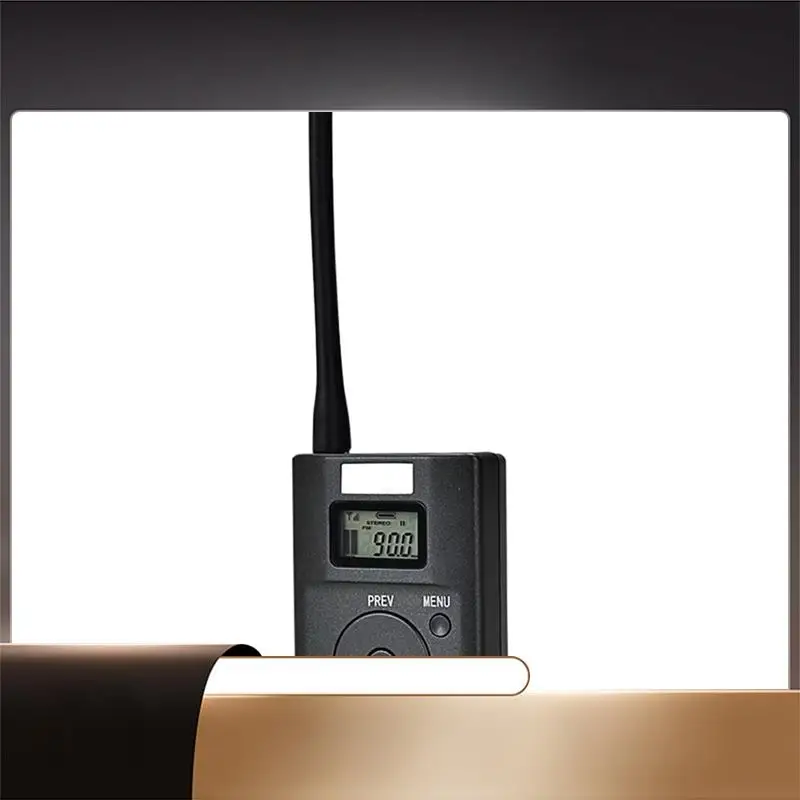

Portable Wireless FM Audio Transmitter Stereo Digital Mini Radio Receiver With Mic 3.5Mm AUX Input For MP3/4 Tour Guide-X64A