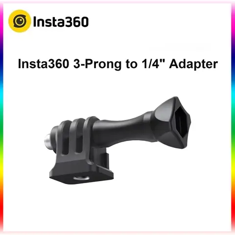 Insta360 3-Prong to 1/4" Adapter Stainless Steel Adjustable Connector For Insta 360 X5 Ace Pro 2 ONE RS Original Accessories