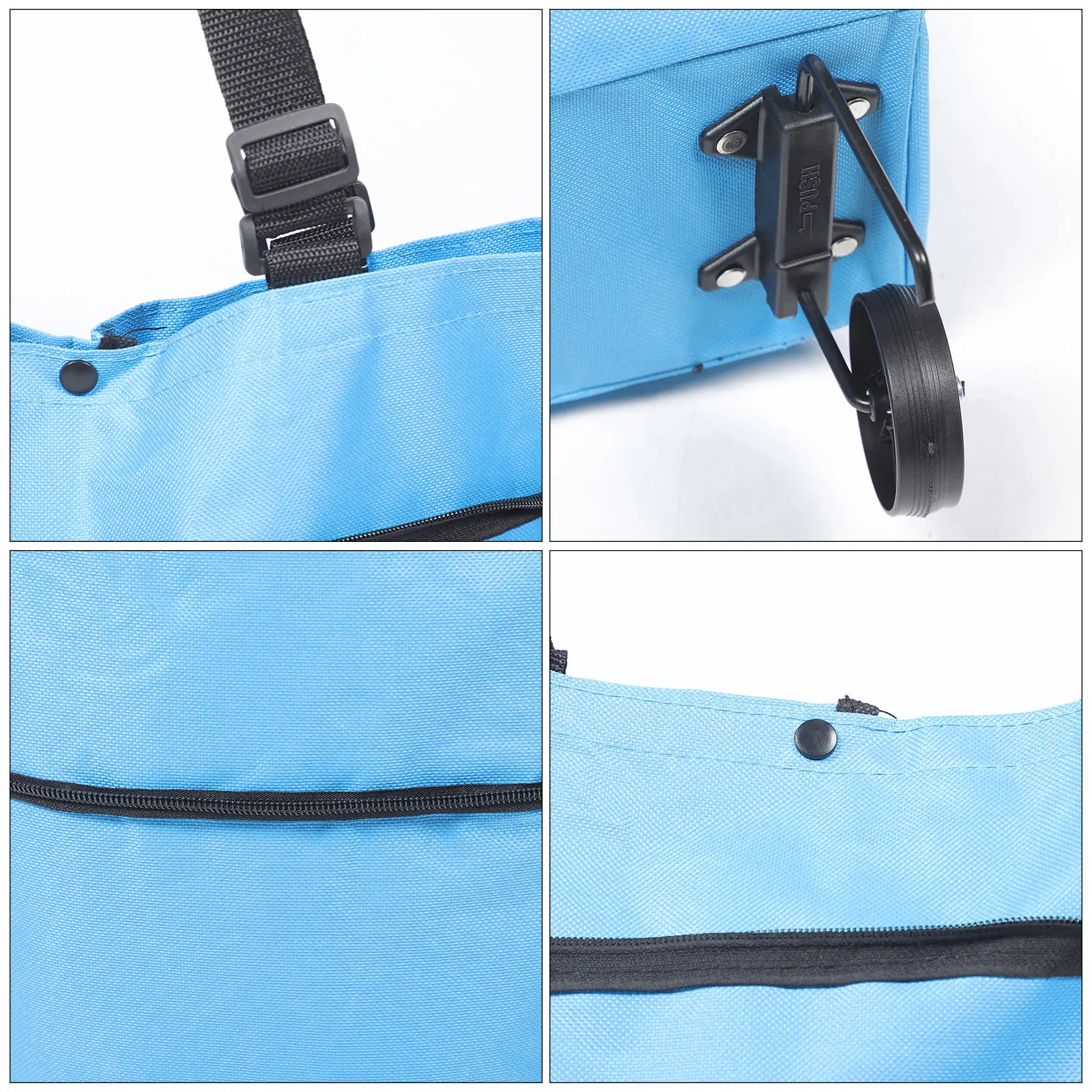 

Large Capacity Grocery Shopping Bag Tian Shui Blue Folding Cart Wheels for Shopping Travel Camping Hiking Picnic Laundry